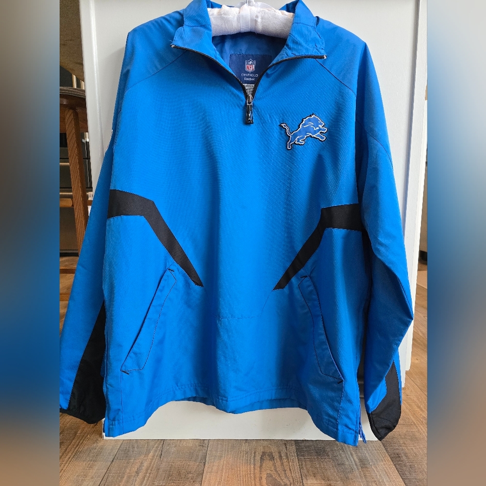 Men's Detroit Lions Reebok windbreaker pullover